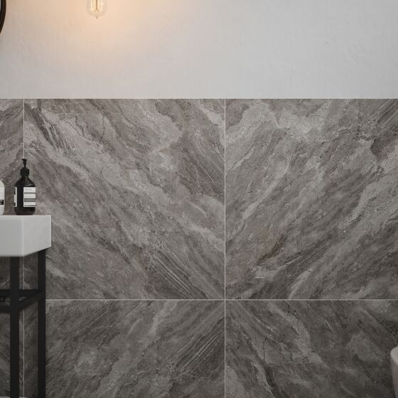 Apollo Grey Polished Glazed Porcelain W&F 600x600mm