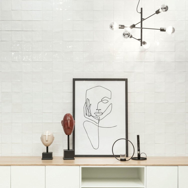 New Zellige Glacier White 6.5 x 13cm Gloss Wall Tiles