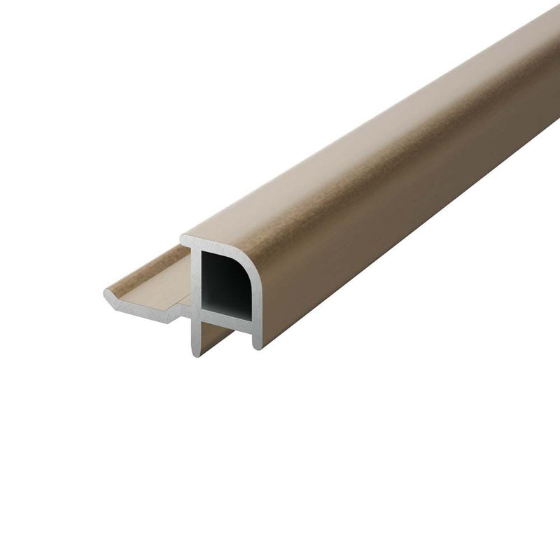 Wall Panel Outer Corner Trim Brushed Brass Aluminium 2400x20x6mm