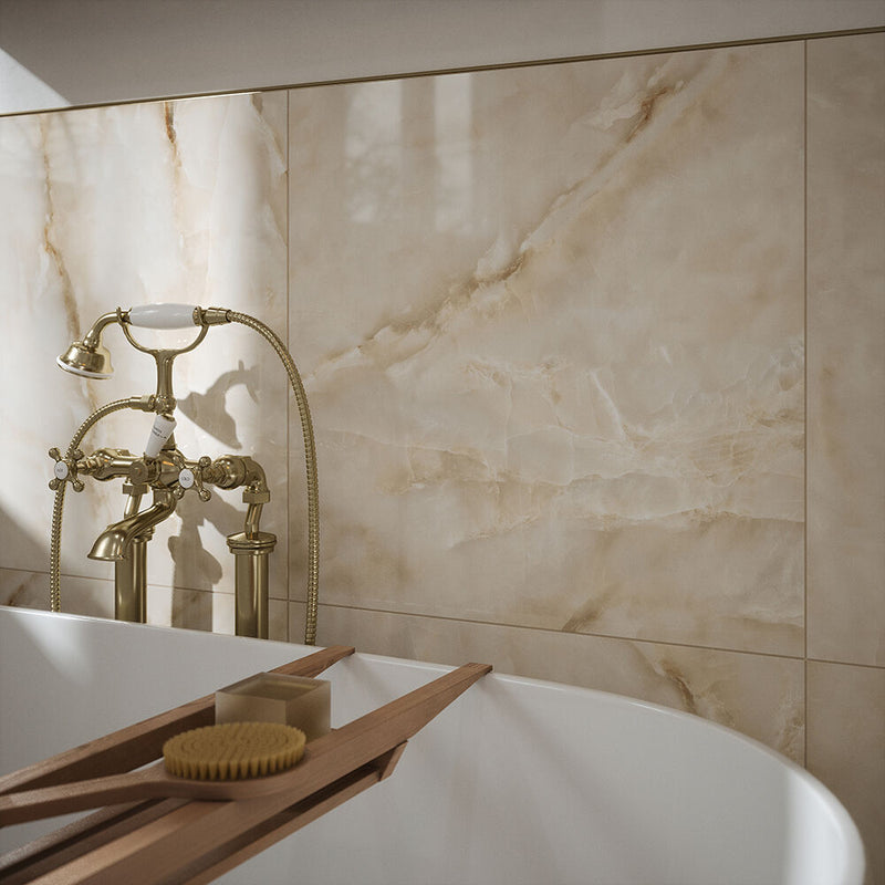 Athena Pearl Polished Glazed Porcelain W&F 600x600mm