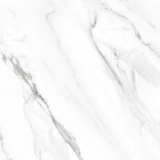 Verona Waldorf 600x600mm white marble effect matt porcelain tile with grey-toned veining.