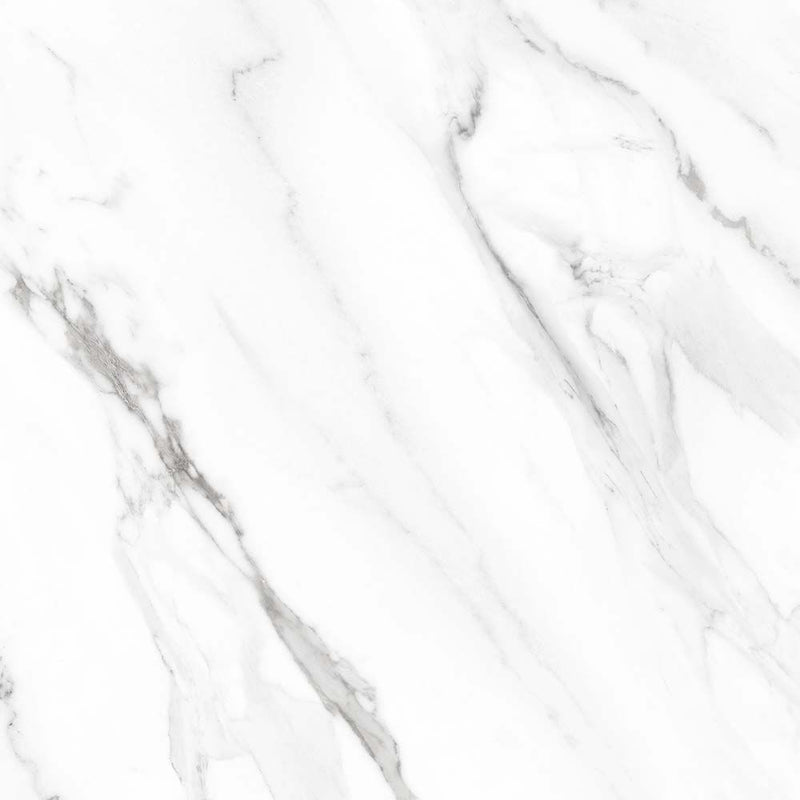 Verona Waldorf 600x600mm white marble effect matt porcelain tile with grey-toned veining.