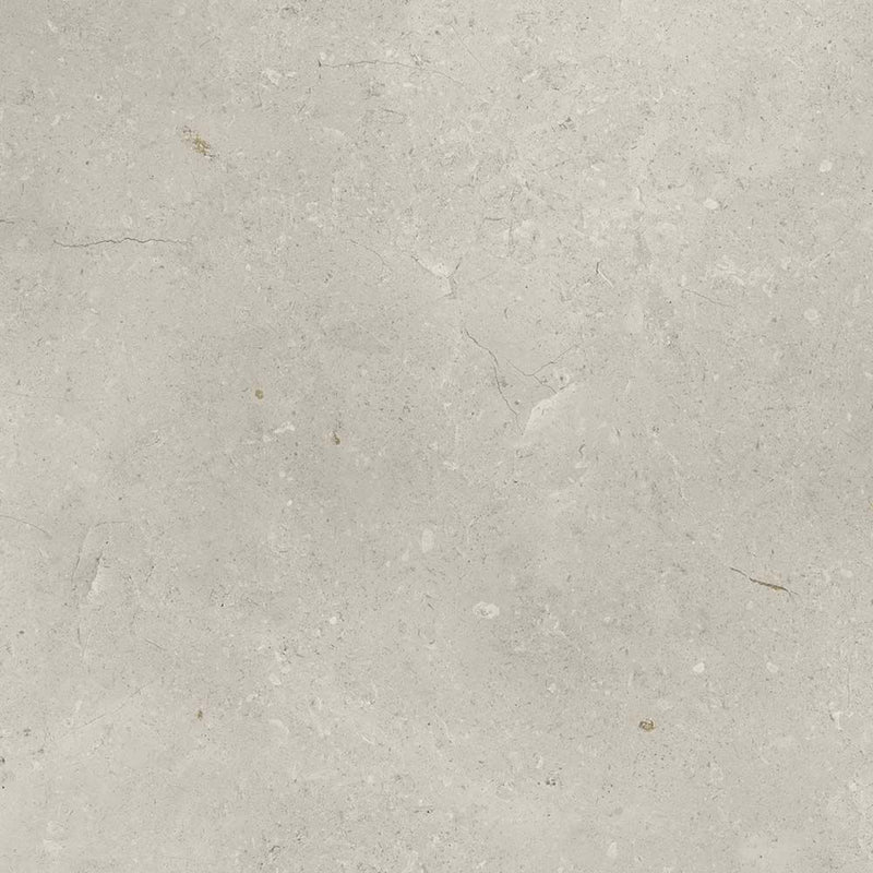 Verona Bloomberg 600x600mm matt porcelain tile with light grey-beige stone effect and delicate veining.