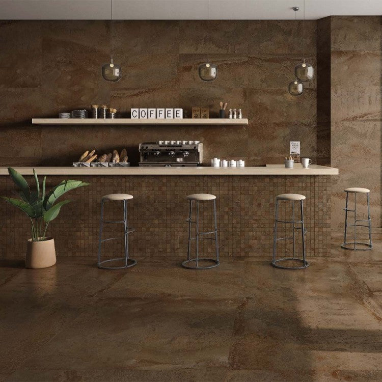 Iron Copper Lappato Glazed Porcelain Tile 600x1200mm