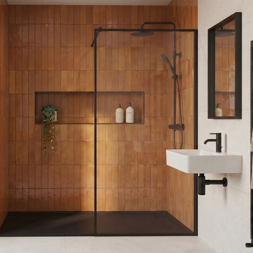 Hope Ochre gloss ceramic wall tile 75x300mm by Verona P15996