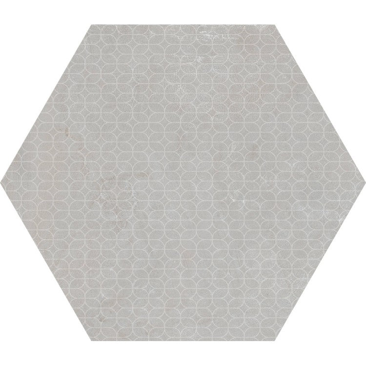 Panama Light Grey Porcelain Hexagon Tiles 22.5 x 25cm