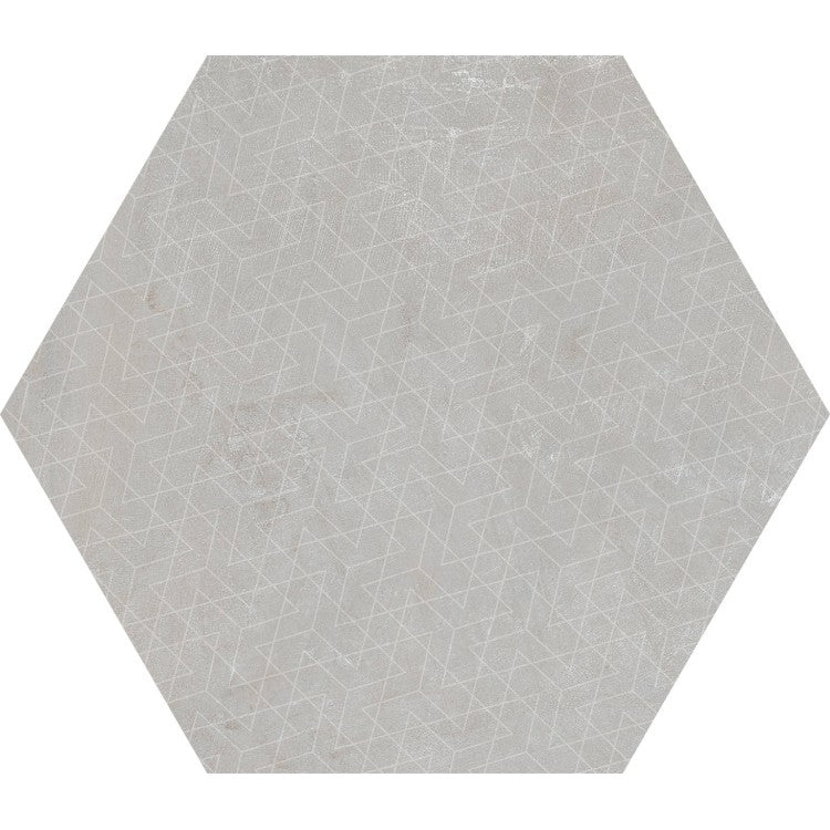 Panama Light Grey Porcelain Hexagon Tiles 22.5 x 25cm