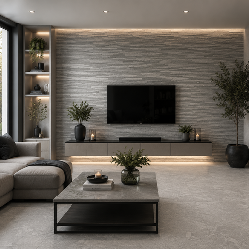 Grey Ceramic Split Face Tiles