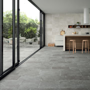 Pulse Antique Graphite 60 x 60cm Flagstone Porcelain Tiles