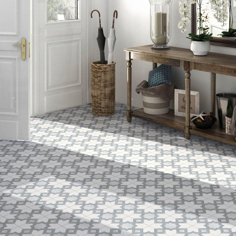 Star 20 x 20cm Porcelain Feature Floor Tiles
