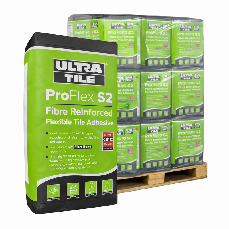 UltraTile Proflex S2 Grey: PALLET 54 BAGS Tile Adhesive