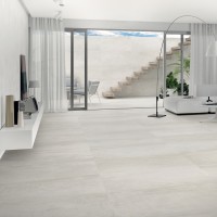 Acier White Metallic Porcelain Tile