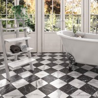 Marquina Black Marble Small Porcelain Tiles