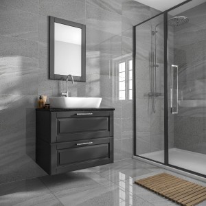 Anderley Dark Grey Matt Glazed Porcelain Wall & Floor Tile 300x600mm 