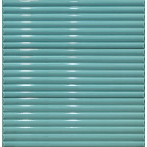 Atlas Teal Fluted Gloss Wall Tiles 12 x 35cm