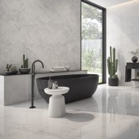 Invisible White 60 x 120cm Polished Porcelain Tiles