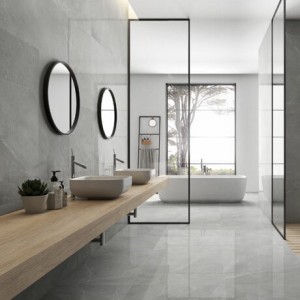 Olympia Light Grey 60 x 60cm Polished Porcelain Tiles  24.55 SQM JOB LOT