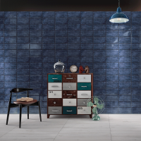 Retro Chic Blue Wall Tile