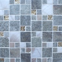 Meteor Grey Square Mosaic Tile