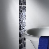 Black Reflective Mix Glass Modular Mosaic 