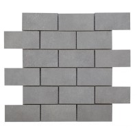 Cemento Light Grey Brick Mosaic 96x47mm