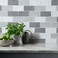 Handmade Dove Grey Ceramic Wall 75x150mm