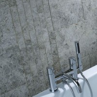 Silver Shadow Grey Polished Marble Mosaic 50x100mm