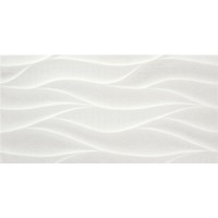 Windsor White Leaf 25 x 50cm Wall Tile