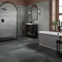 Derwent Dark Grey Glazed Porcelain 300x600mm