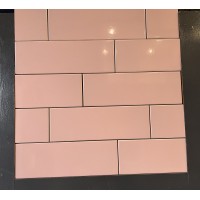 Pink 10 x 30cm Wall Tile